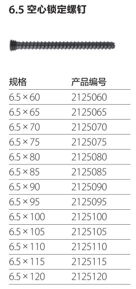 6.5空心锁定螺钉